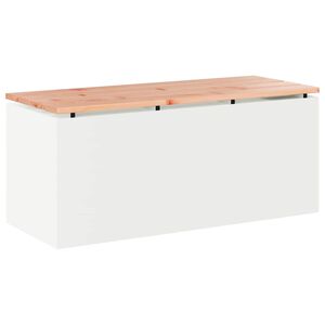 vidaXL Garden Bench White 100 x 40 x 43 cm Steel
