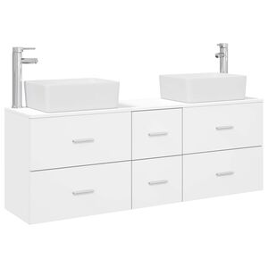 vidaXL Bathroom Cabinet Set 3 pcs White 53 x 34.5 x 63 cm
