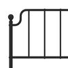 vidaXL Metal Bed Frame without Mattress with Footboard Black 135x190cm