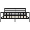 vidaXL Bed Frame without Mattress Black 200x200 cm Solid Wood Pine
