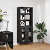 vidaXL Highboard 2 pcs Black Oak Engineered Wood