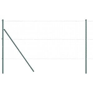 vidaXL Embedded Fence Post 13 pcs Green Powder-Coated Steel