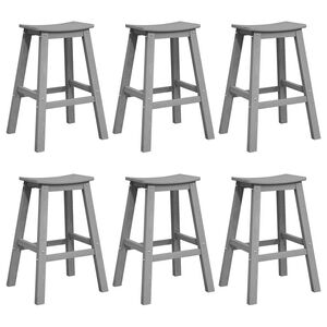 vidaXL Garden Bar Set 6 pcs Light Grey HDPE