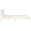 vidaXL Bed Frame with Headboard White 150 x 200 cm Solid Pine Wood