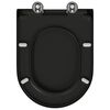 vidaXL Toilet Seat Black 49 x 36 x 4 cm Duroplast