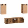vidaXL TV Cabinet Set Wall-mounted 4 pcs Old Wood Engineered Wood