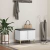 vidaXL Hall Bench White 60 x 38 x 46 cm Engineered Wood and Fabric