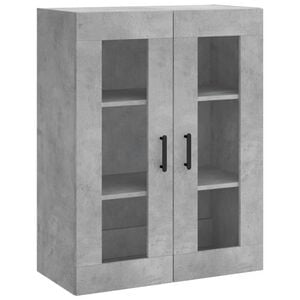vidaXL Wall Mounted Cabinet Concrete Grey 69.5x34x90 cm