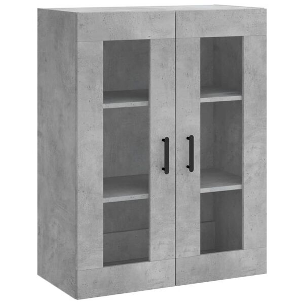 vidaXL Wall Mounted Cabinet Concrete Grey 69.5x34x90 cm