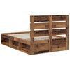 vidaXL Bed Frame with Headboard Old Wood 120 x 200 cm Solid Pine Wood