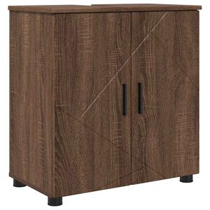 vidaXL Bathroom Cabinet with Storage Brown Oak 61 x 35 x 64 cm