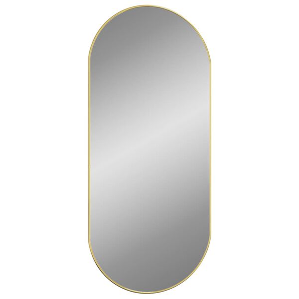 vidaXL Wall Mirror Gold 100x45 cm Oval