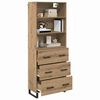 vidaXL Highboard Artisan Oak 69.5 x 34 x 180 cm Engineered Wood