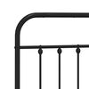 vidaXL Metal Bed Frame without Mattress with Headboard Black 200x200cm