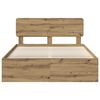 vidaXL Bed Frame Artisian Oak 150 x 200 cm Solid Pine Wood