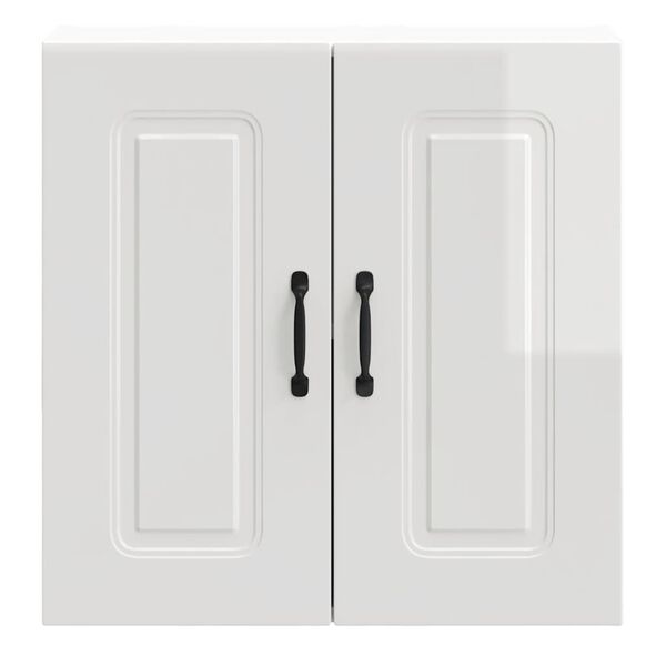 vidaXL Kitchen Wall Cabinet Kalmar High Gloss White Engineered Wood