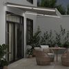 vidaXL Manual Retractable Awning With LED Anthracite&White 350x250 cm