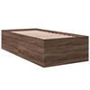 vidaXL Bed Frame without Mattress Brown Oak 100x200 cm