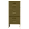 vidaXL Storage Cabinet Olive Green 42.5x35x101.5 cm Steel