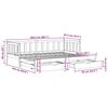 vidaXL Daybed with Trundle and Drawers without Mattress White 80x200 cm