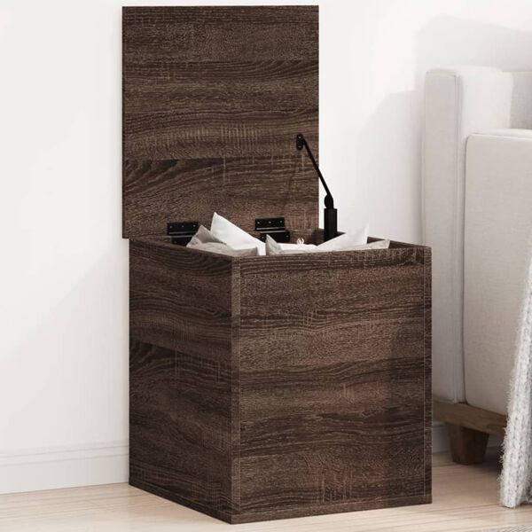 vidaXL Storage Box Brown Oak 40x42x46 cm Engineered Wood