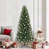 vidaXL Artificial Christmas Tree with 300 LEDs Green 210 cm PE and PVC