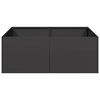 vidaXL Planter Black 80x80x30 cm Steel