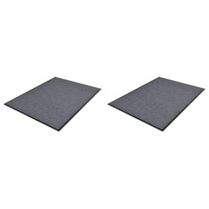 vidaXL PVC Door Mats 2 pcs Grey 90x60 cm