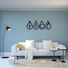 Homemania 4 Piece Wall Decoration Elements 32x50 cm Metal Black