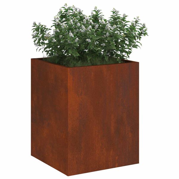 vidaXL Garden Planter Weathering Steel 32 x 32 x 40 cm