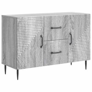 vidaXL Sideboard Grey Sonoma 89 x 34.5 x 60 cm Engineered Wood