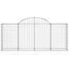 vidaXL Arched Gabion Baskets 3 pcs 200x30x80/100 cm Galvanised Iron