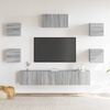 vidaXL 7 Piece TV Cabinet Set Grey Sonoma Engineered Wood