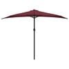vidaXL Balcony Parasol with Aluminium Pole Bordeaux Red 300x155x223 cm Half