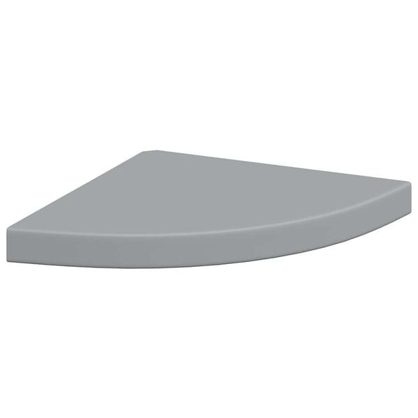 vidaXL Floating Corner Shelf Grey 35x35x3.8 cm MDF