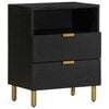 vidaXL Bedside Cabinet Black 50x33x62 cm Engineered Wood