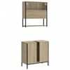 vidaXL 2 Piece Bathroom Furniture Set Sonoma Oak Engineered Wood