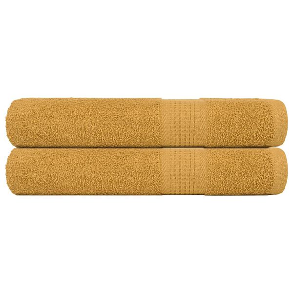 vidaXL Sauna Towels "FROGN" 2 pcs Gold 80x200 cm 360 gsm