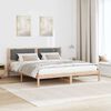vidaXL Bed Frame with Headboard Dark Grey 200 x 200 cm Solid Pine Wood