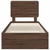 vidaXL Bed Frame with Headboard Brown Oak 100 x 200 cm Engineered Wood