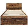 vidaXL Bed Frame with Headboard Old Wood 100 x 200 cm Engineered Wood