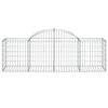 vidaXL Arched Gabion Baskets 18 pcs 200x50x60/80 cm Galvanised Iron