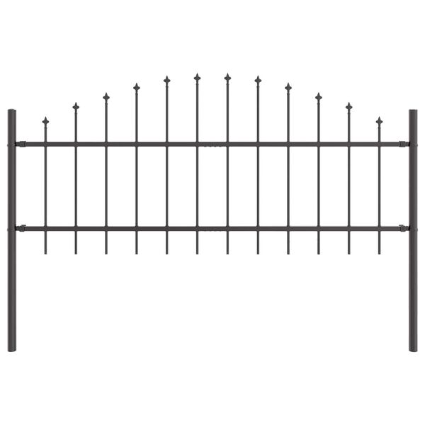 vidaXL Garden Fence 6 pcs Grey 170 x 115 cm Powder-Coated Steel