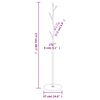 vidaXL Coat Stand Black 177 cm Powder-coated Iron