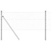 vidaXL Chainlink Fence Ground Fix 25 x 0.8 m Galvanised Steel Silver