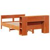 vidaXL Bookcase Bed without Mattress Wax Brown 150x200 cm King Size Solid Wood Pine