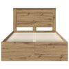 vidaXL Bed Frame Artisian Oak 120 x 190 cm Solid Pine Wood