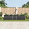 vidaXL Garden Raised Bed Galvanised Steel 400x80x77 cm Anthracite