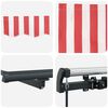 vidaXL Retractable Awning Manual Red and White 350 x 250 cm