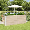 vidaXL Planter Ivory 195 x 50 x 77 cm Galvanised Steel